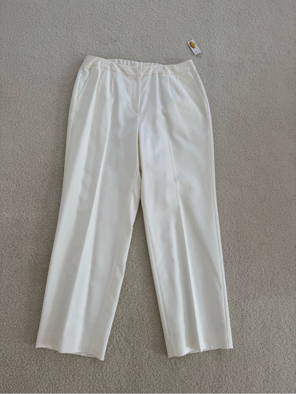 Talbots White Cream Straight-Leg Tailored Pants